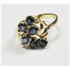 Image 2 : 14kt gold diamond & sapphire ring & bracelet