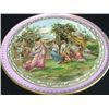 Image 2 : Pink porcelain tazza with "Garden Scene" atop