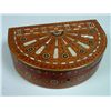 Image 1 : Demilune wood box with mother of pearl inlay
