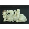 Image 1 : Celadon jade horse with 2 boys