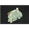 Image 4 : Celadon jade horse with 2 boys