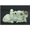 Image 5 : Celadon jade horse with 2 boys
