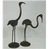 Image 1 : Pair 19th c. bronze cranes