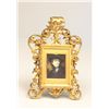 Image 1 : Ornately carved gilt frame with painting on bone
