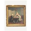 Image 1 : Oil painting signed Muller Jr.  "The Card Game"