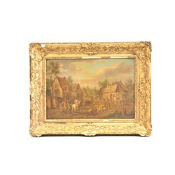 18th c. Flemish oil painting on panel