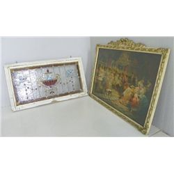 French print & stained glass window