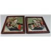 Image 1 : Pair framed Chinese reverse paintings on glass