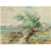 Image 3 : Watercolor "Landscape" signed M.E.H Mason
