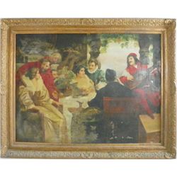 Framed oil painting on canvas signed