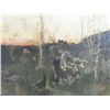 Image 2 : 19th c. Oil on board "Pastoral Scene" signed