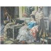 Image 2 : Oil painting "Interior Genre Scene" unsigned