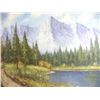 Image 2 : Oil painting "Alpine Landscape" signed