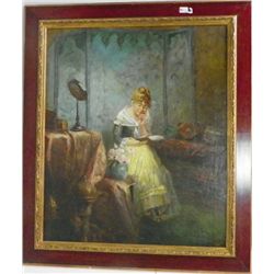 Oil painting on canvas signed