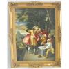 Image 1 : Oil painting "Biblical Scene with King" unsigned