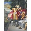 Image 2 : Oil painting "Biblical Scene with King" unsigned