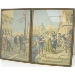 Pair framed "Venice Scenes"