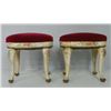 Image 1 : Pair 19th c. Italian Venetian oval painted stools