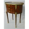 Image 2 : Oval parquetry trellis inlaid bronze mounted table