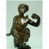 Image 2 : 19th c. bronze figure of "Man" with marble plynth