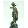 Image 4 : 19th c. bronze figure of "Man" with marble plynth