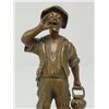 Image 2 : Bronze figure of "Boy with Bucket" signed Dubois