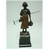 Image 1 : 19th c. bronze "Girl with Rake"