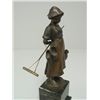 Image 3 : 19th c. bronze "Girl with Rake"