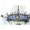 Image 4 : 19th c. Bronze & crystal chandelier
