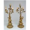 Image 1 : Pair 19th c.bronze figural candelabrum