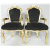 Image 1 : 2 French gilt Louis XV style chairs