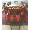 Image 1 : Dining room table & 10 Chippendale style chairs