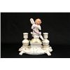 Image 7 : Porcelain candle holder with 2 candle holders