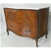 Image 2 : French marble top serpentine inlaid commode