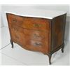 Image 3 : French marble top serpentine inlaid commode