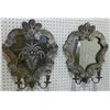 Image 1 : Pair Venetian etched mirrored 2 armed sconces
