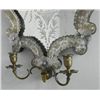 Image 4 : Pair Venetian etched mirrored 2 armed sconces