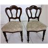 Image 1 : Set of 6 Victorian mahogany side chairs