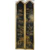 Image 2 : Pair chinoiserie decorated panel with gilt trim
