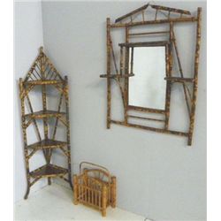 Collection of antique bamboo furniture