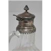 Image 4 : Cut crystal pitcher with sterling silver top