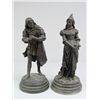 Image 1 : Pair white metal Ansonia figures