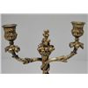Image 5 : Pair bronze 2 arm candelabrum on marble bases