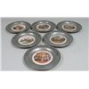 Image 1 : 6 pewter & porcelain plates