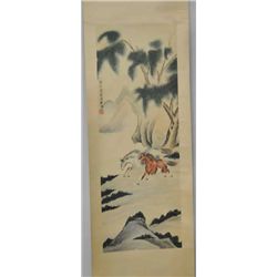 Chinese scroll  "Horse"