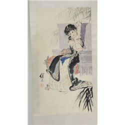 Chinese scroll  "Lady"