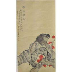 Chinese scroll  "Monkey"