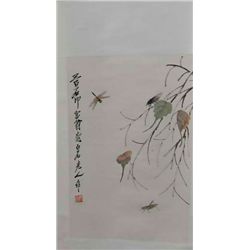Chinese scroll  "Insects"