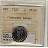 Image 1 : 5 Cents 1925, ICCS SP-60; Corrosion. Rarely offered in Specimen.