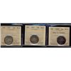 Image 1 : 25 Cents 1880H Wide 0 Cleaned, 1915 and 1927, all ICCS VG-8. Lot of  key date coins.
